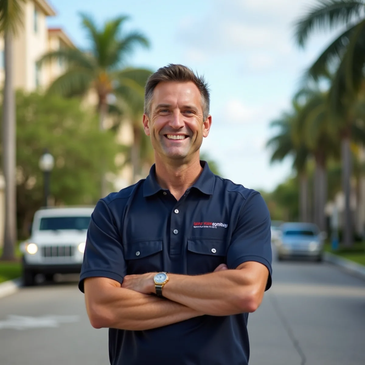 Residential neighborhood streets and architecture in Boca Raton Florida
