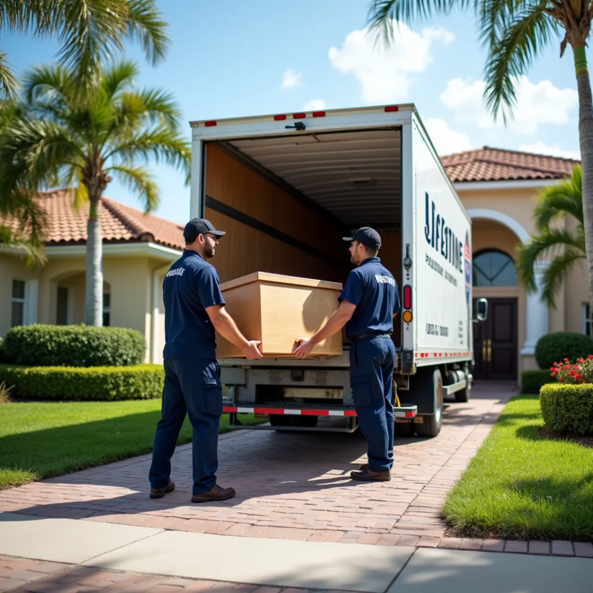 Lifetime Moving crew loading a moving truck in Boca Raton Florida