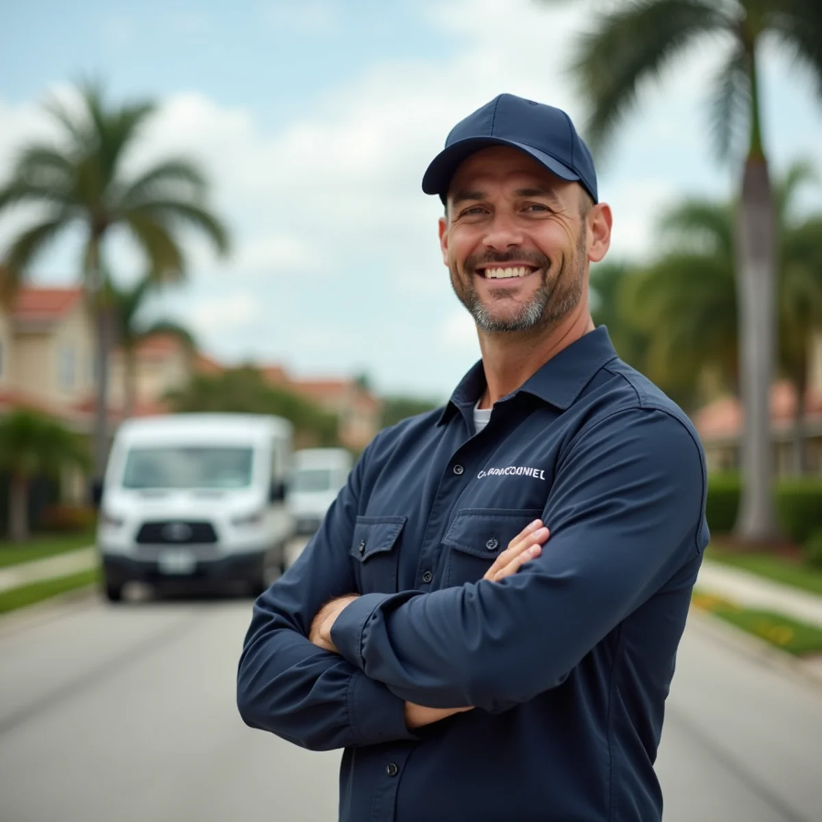 Residential neighborhood streets and architecture in Coconut Creek Florida