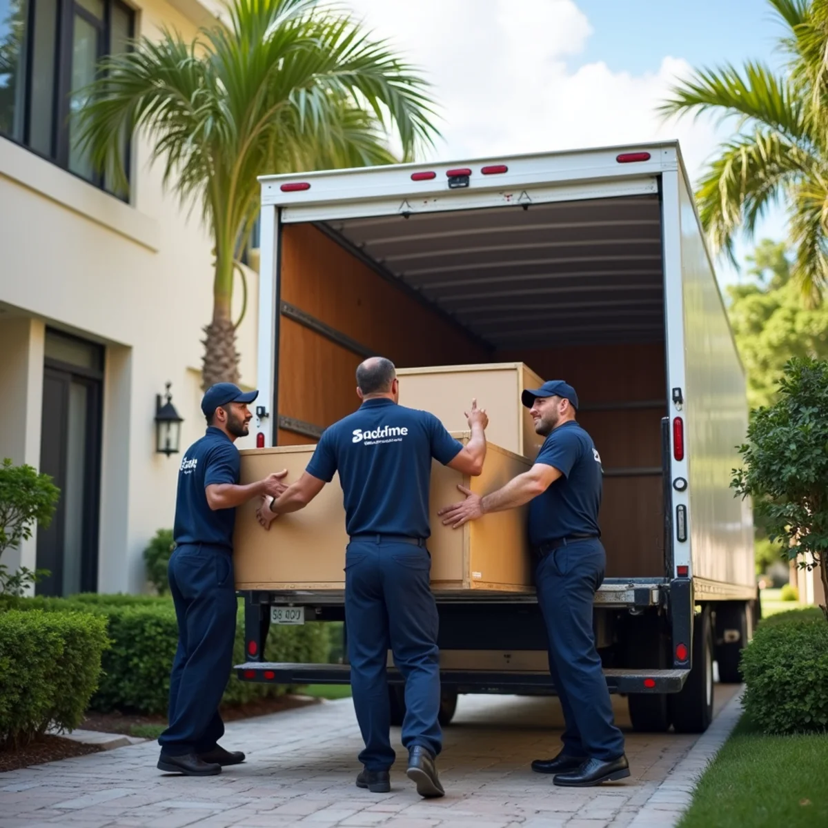 Lifetime Moving crew loading a moving truck in Coral Gables Florida