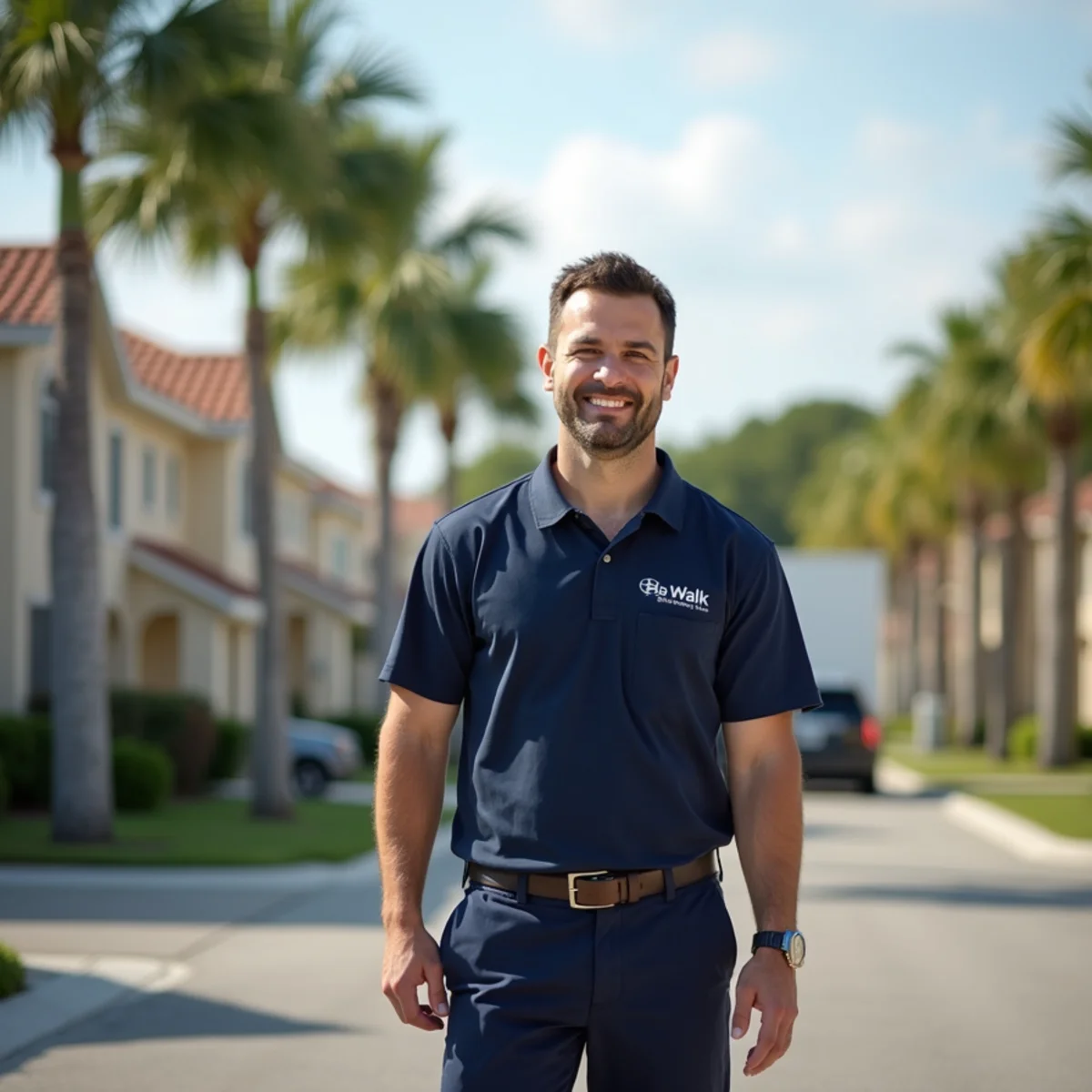 Residential neighborhood streets and architecture in Coral Springs Florida