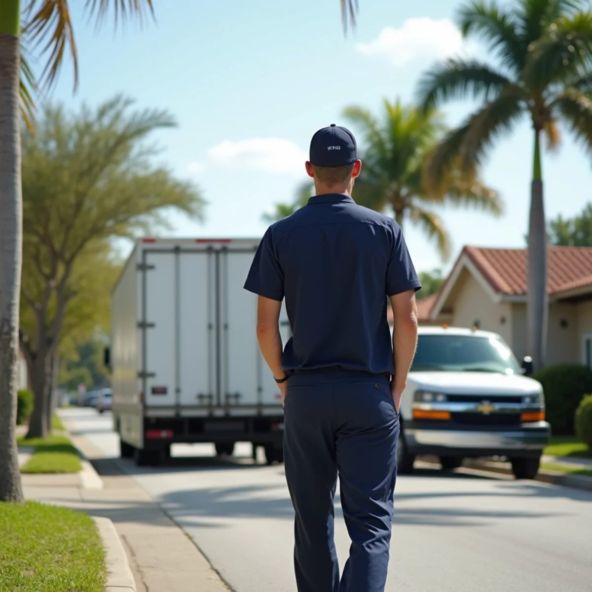 Residential neighborhood streets and architecture in Cutler Bay Florida