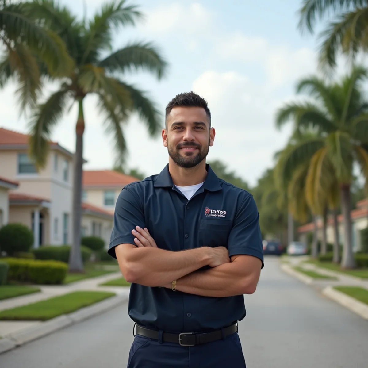 Residential neighborhood streets and architecture in Deerfield Beach Florida
