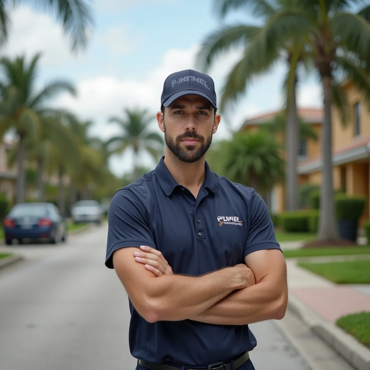 Residential neighborhood streets and architecture in Hialeah Gardens Florida