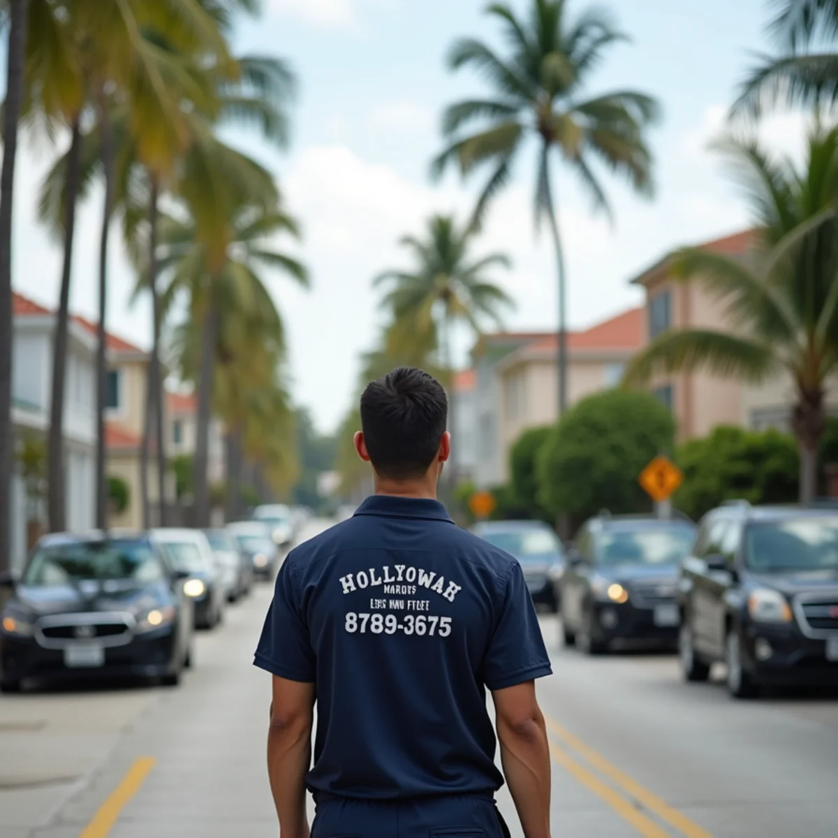 Residential neighborhood streets and architecture in Hollywood Florida