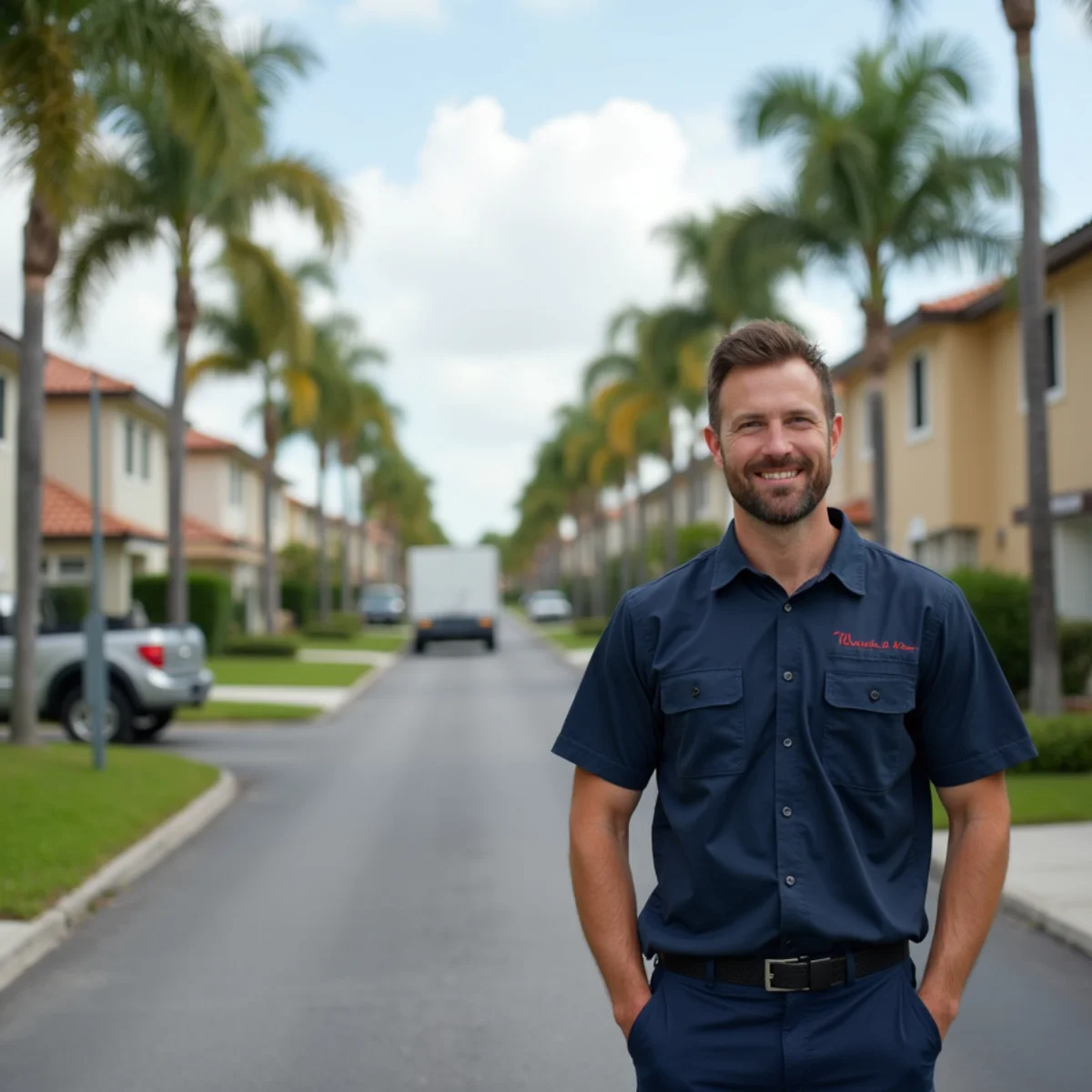 Residential neighborhood streets and architecture in Lauderdale Lakes Florida