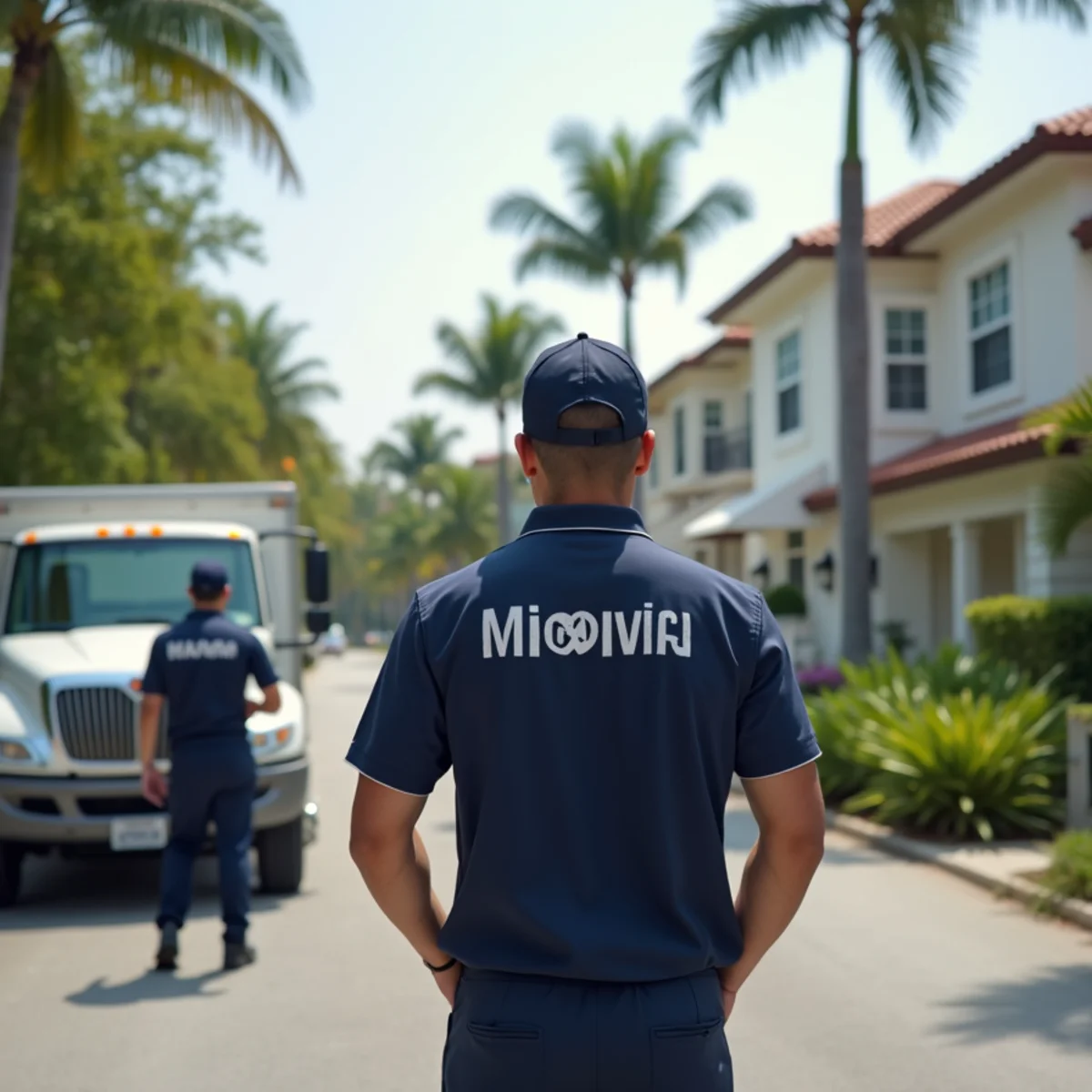 Residential neighborhood streets and architecture in Miami Florida