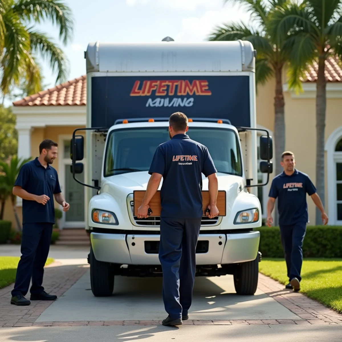 Lifetime Moving crew loading a moving truck in Miami Florida