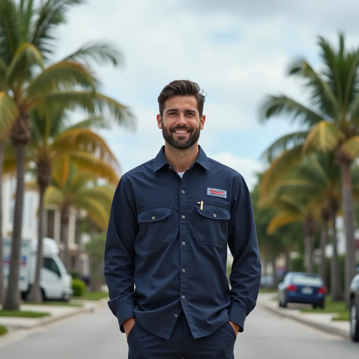Residential neighborhood streets and architecture in North Miami Beach Florida