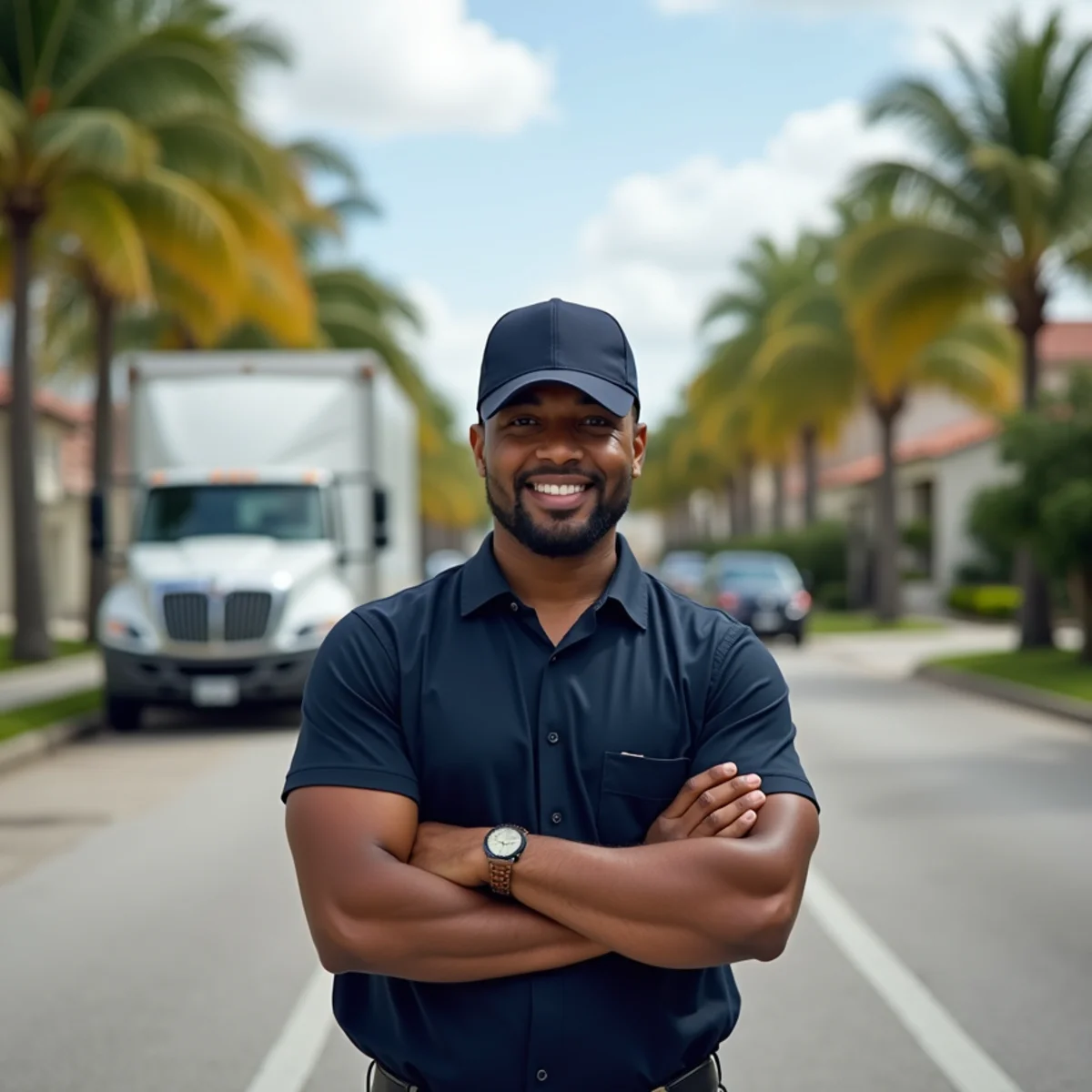 Residential neighborhood streets and architecture in North Miami Florida