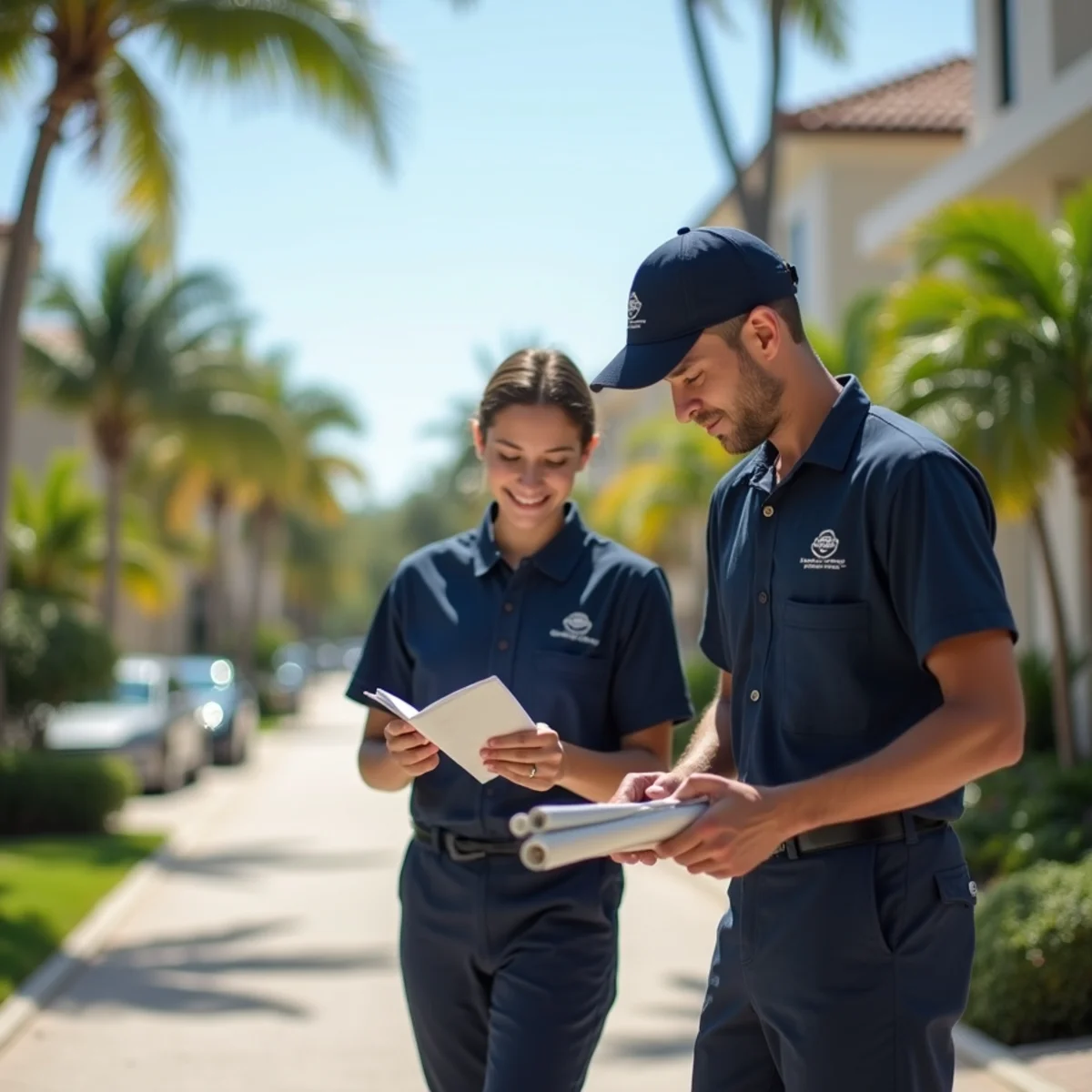 Residential neighborhood streets and architecture in Palm Beach Florida