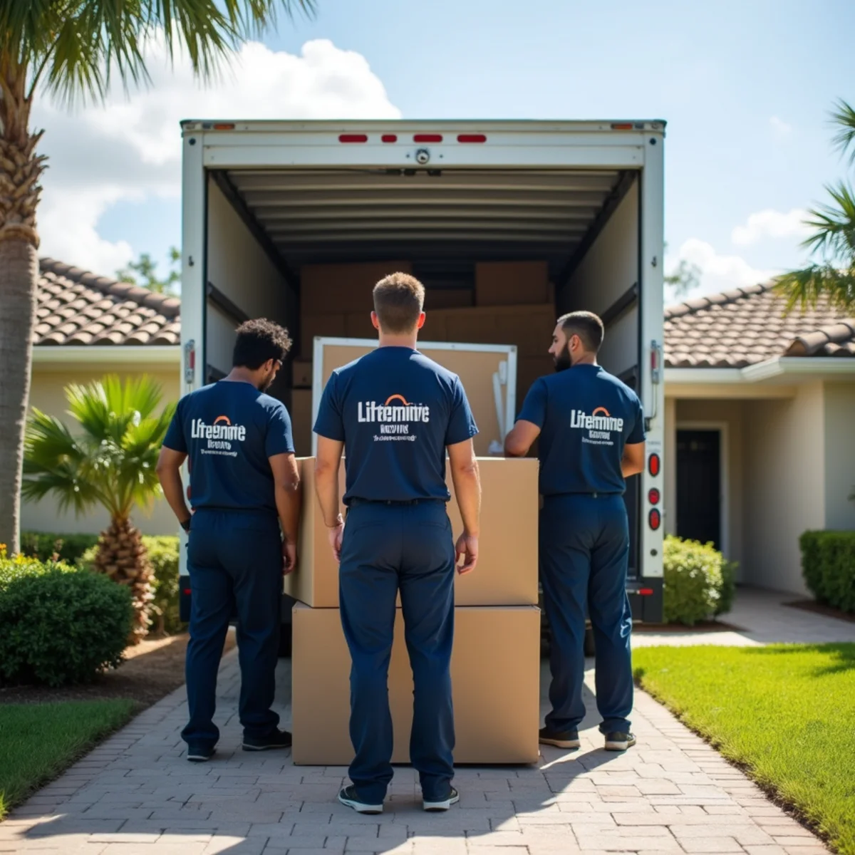 Lifetime Moving crew loading a moving truck in Pembroke Park Florida