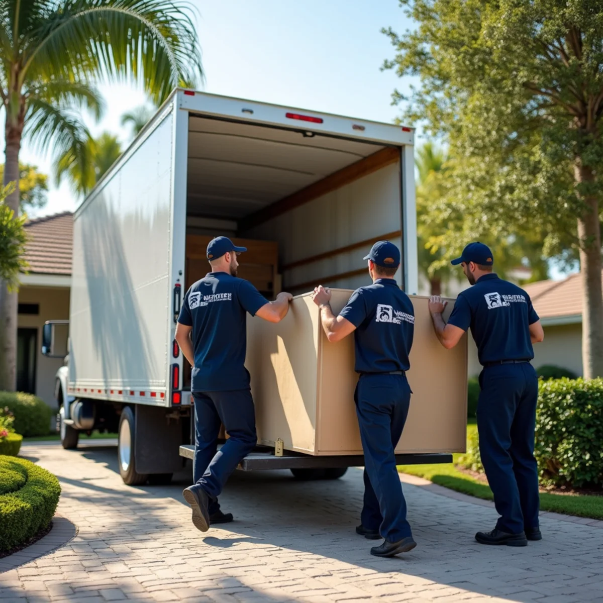 Lifetime Moving crew loading a moving truck in West Park Florida
